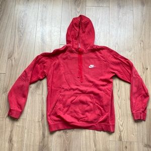 Red Nike hoodie